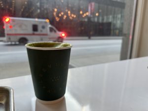 😐 Matcha Latte at Revival Cafe Bar inside Revival Food Hall