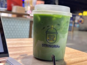 🌸 A Flowery Iced Matcha at Stringria Bubble Tea