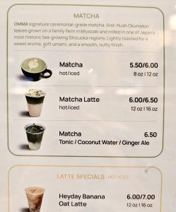 OMMA matcha at new HEYDAY on Division